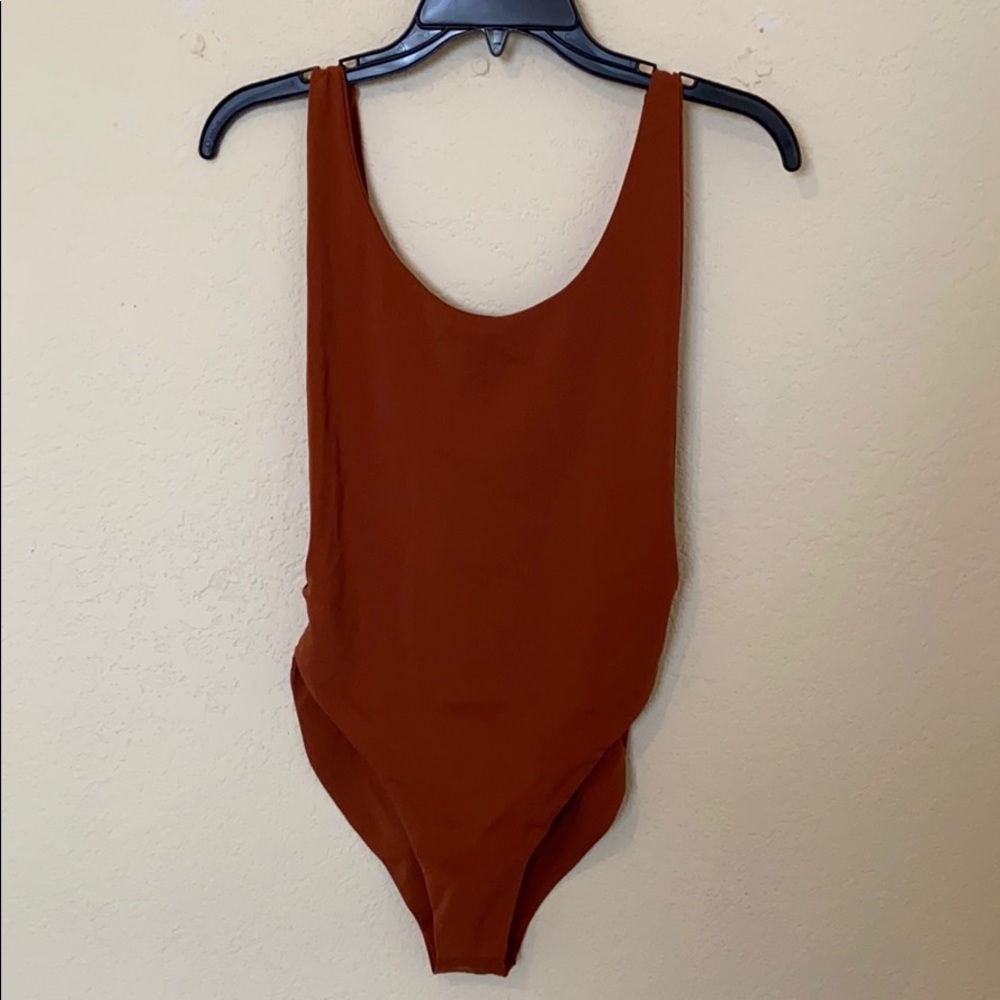 Day & night burnt orange body suit